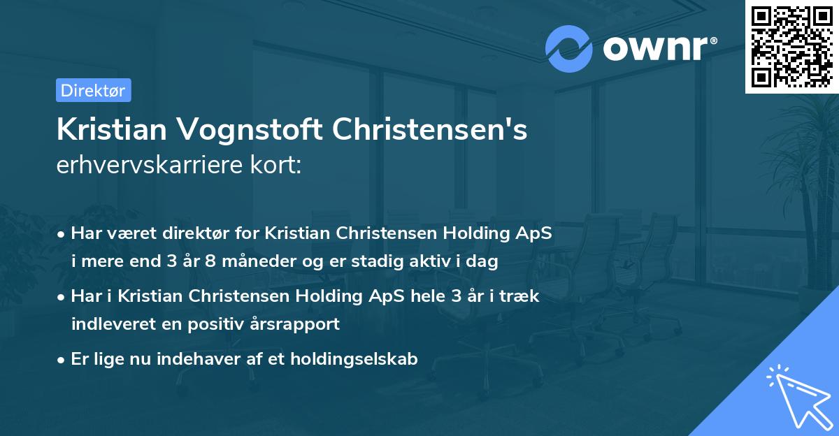 Kristian Vognstoft Christensen's erhvervskarriere kort