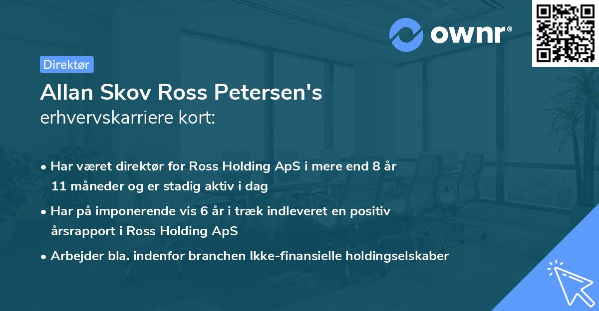 Allan Skov Ross Petersen's erhvervskarriere kort