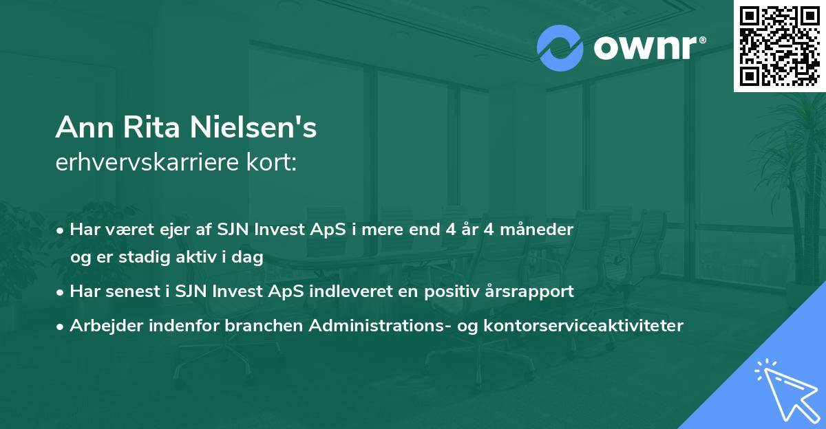 Ann Rita Nielsen's erhvervskarriere kort