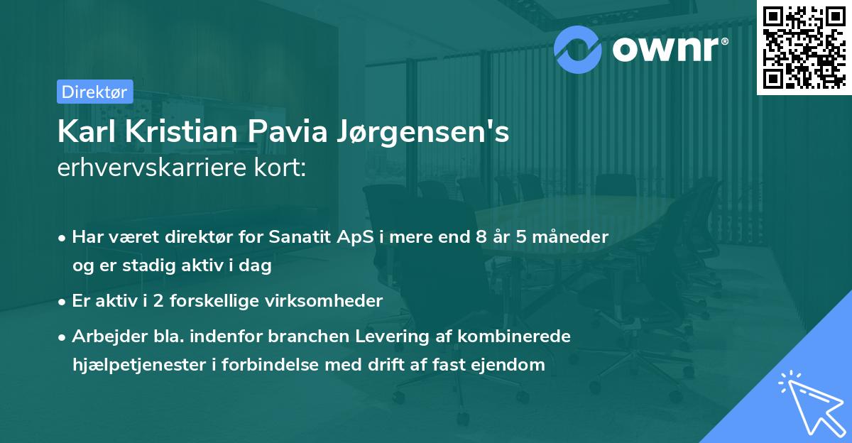 Karl Kristian Pavia Jørgensen's erhvervskarriere kort
