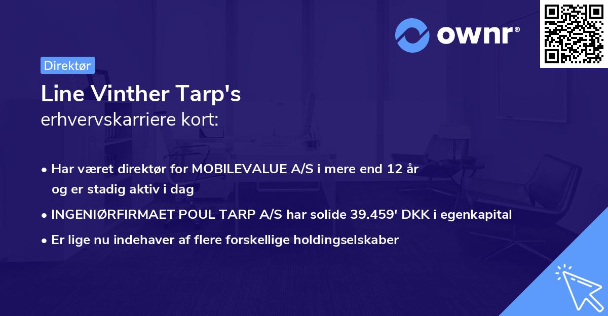 Line Vinther Tarp's erhvervskarriere kort