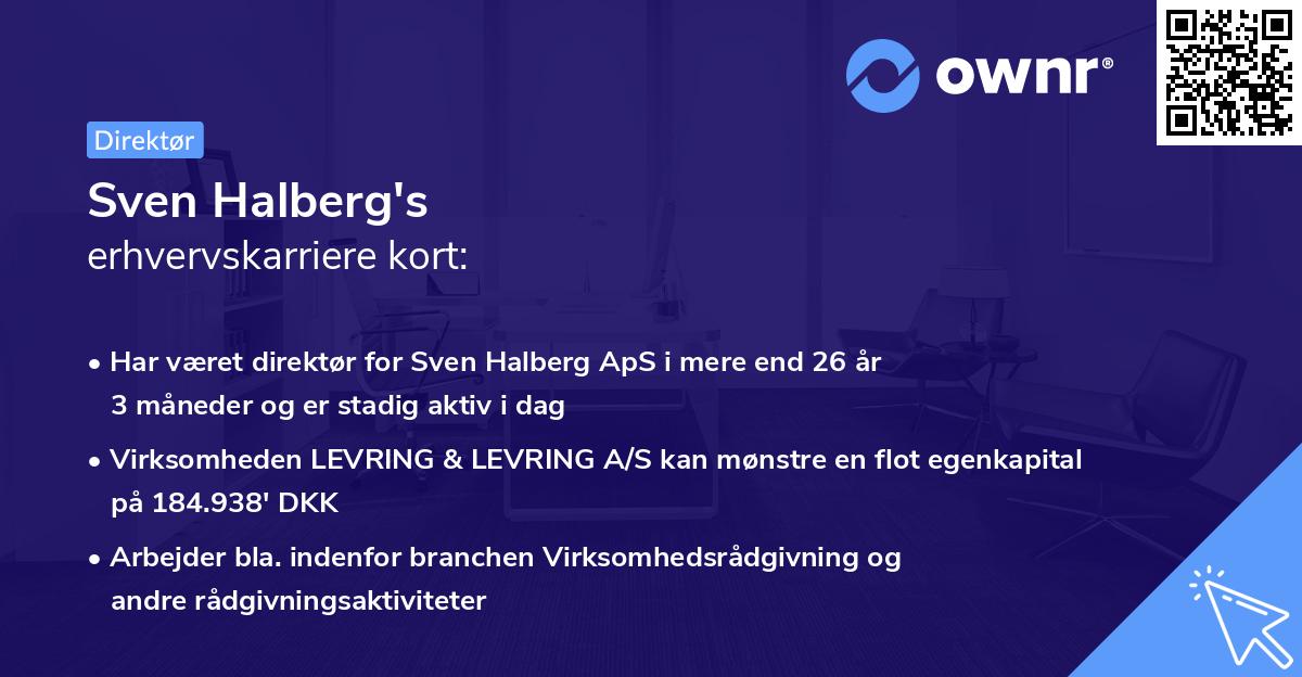 Sven Halberg's erhvervskarriere kort