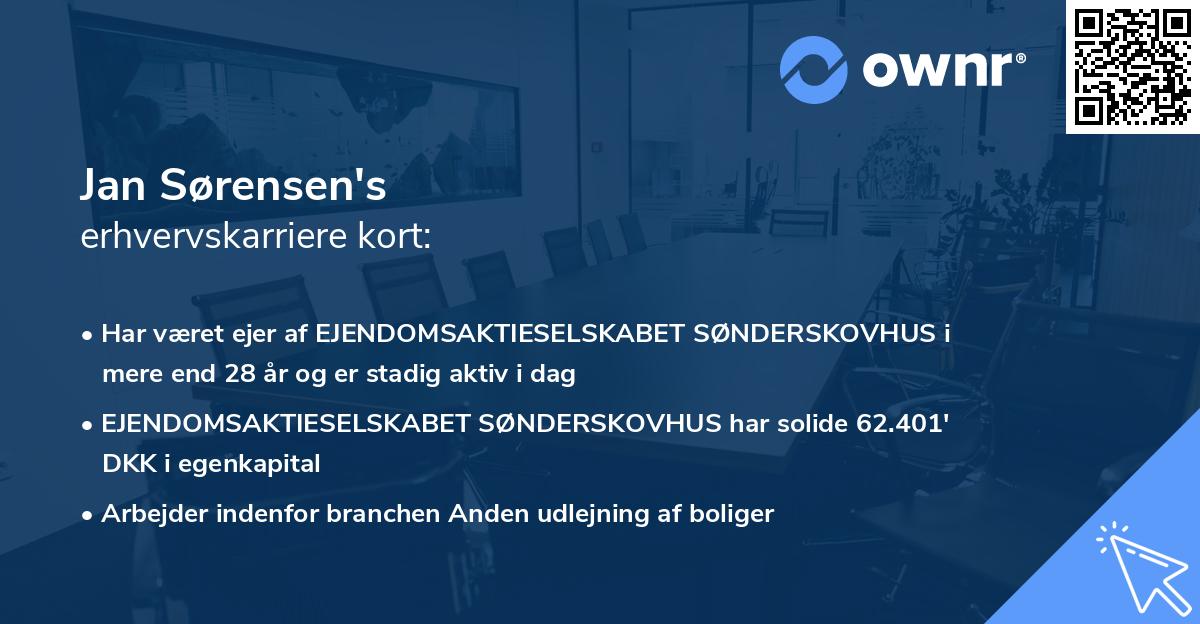 Jan Sørensen's erhvervskarriere kort