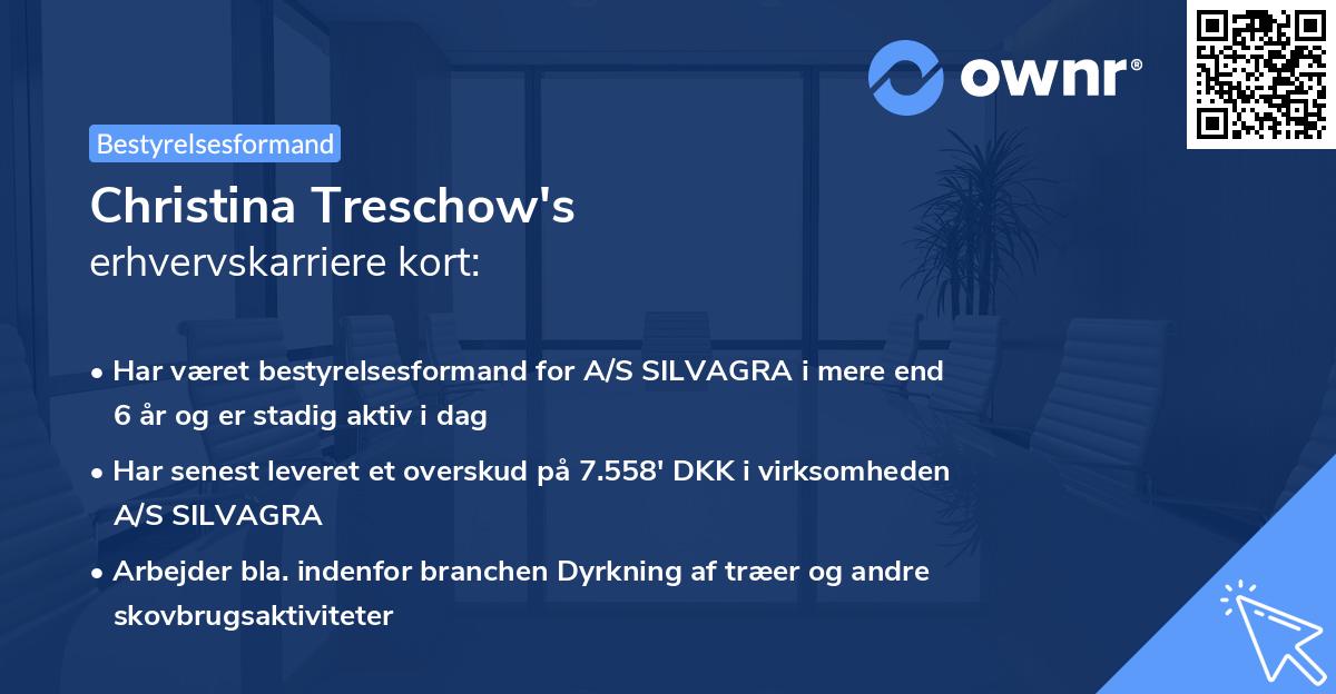 Christina Treschow's erhvervskarriere kort