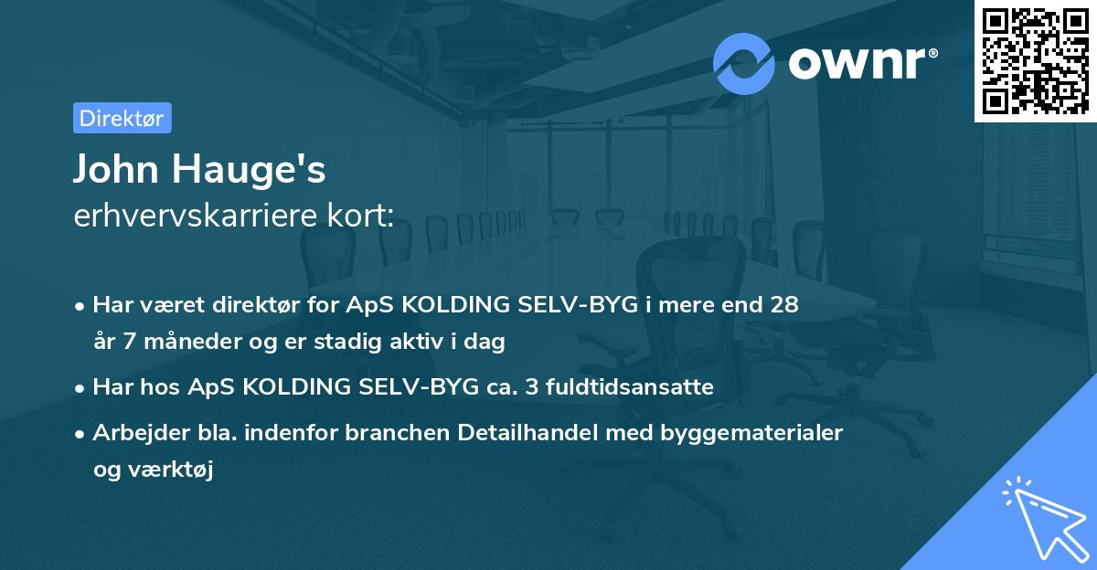 John Hauge's erhvervskarriere kort