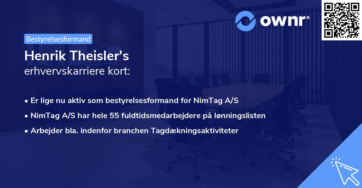 Henrik Theisler's erhvervskarriere kort