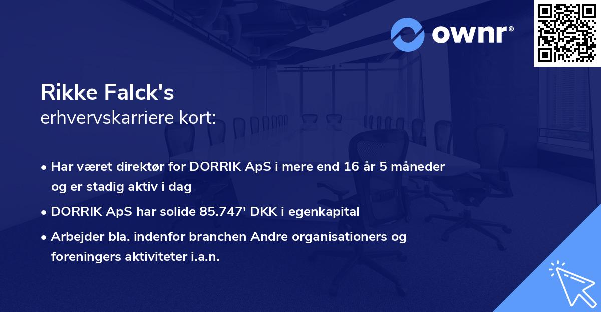 Rikke Falck's erhvervskarriere kort