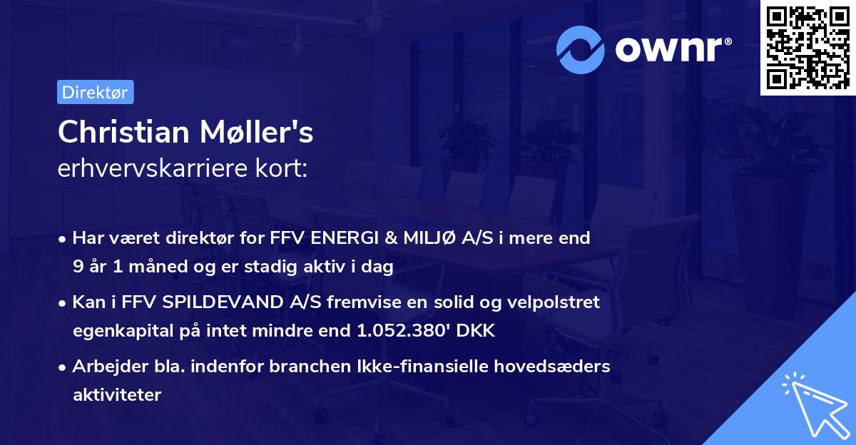 Christian Møller's erhvervskarriere kort