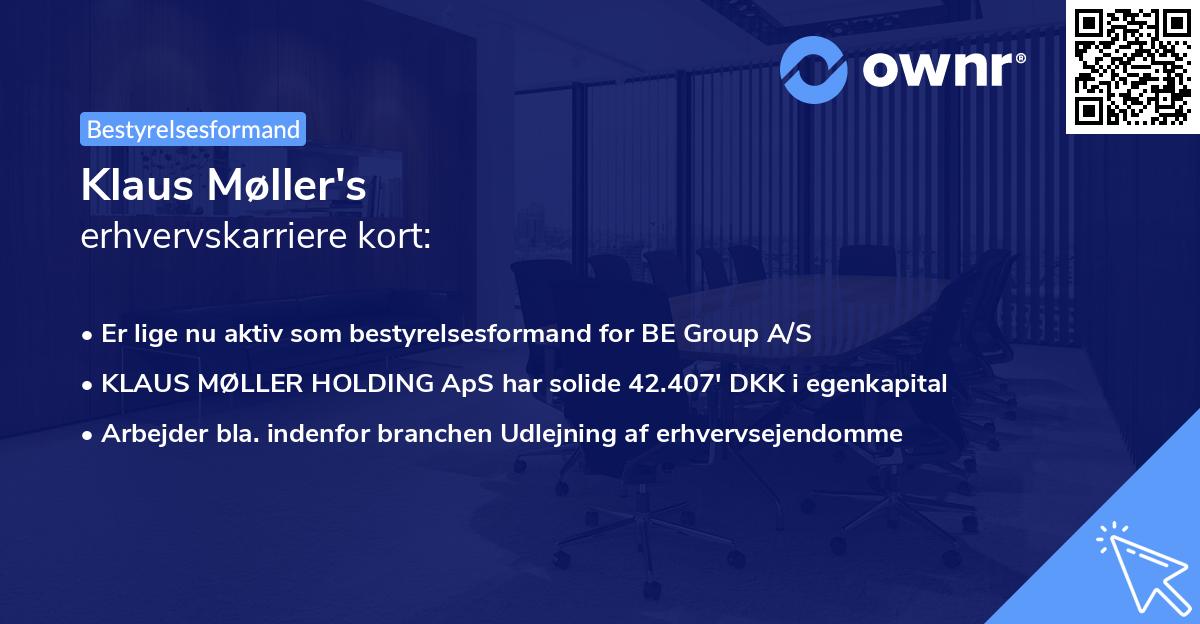 Klaus Møller's erhvervskarriere kort