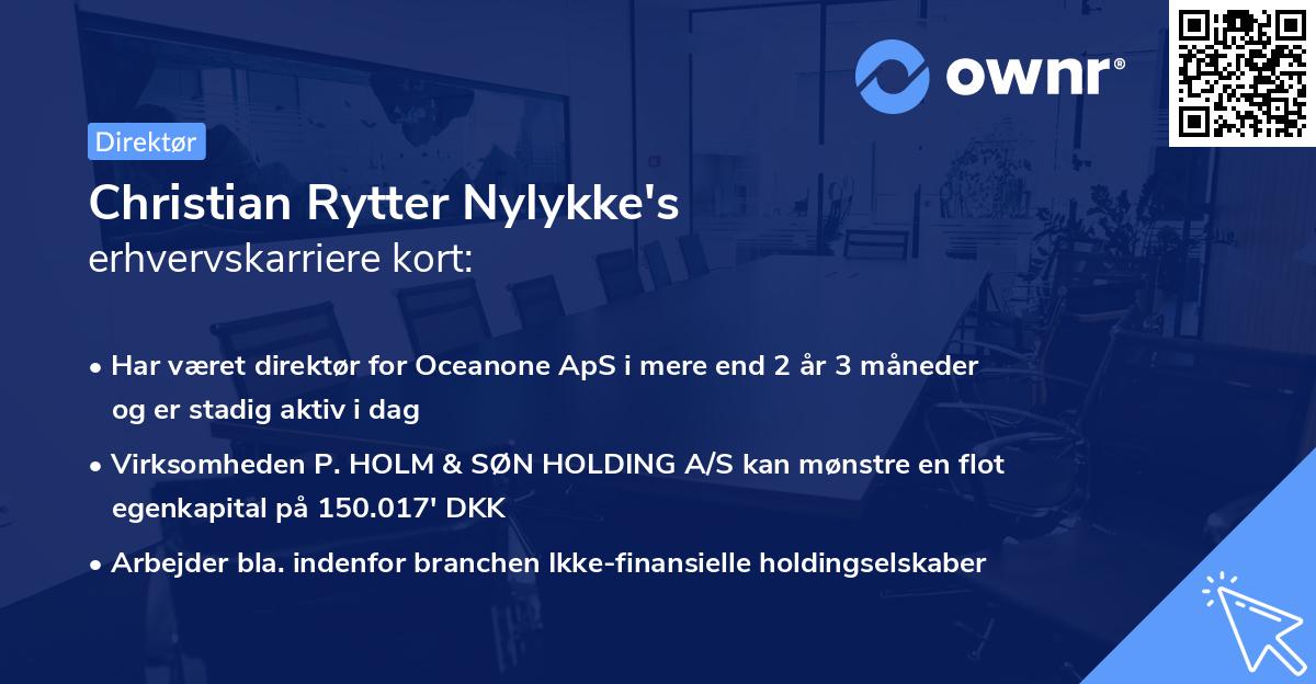 Christian Rytter Nylykke's erhvervskarriere kort