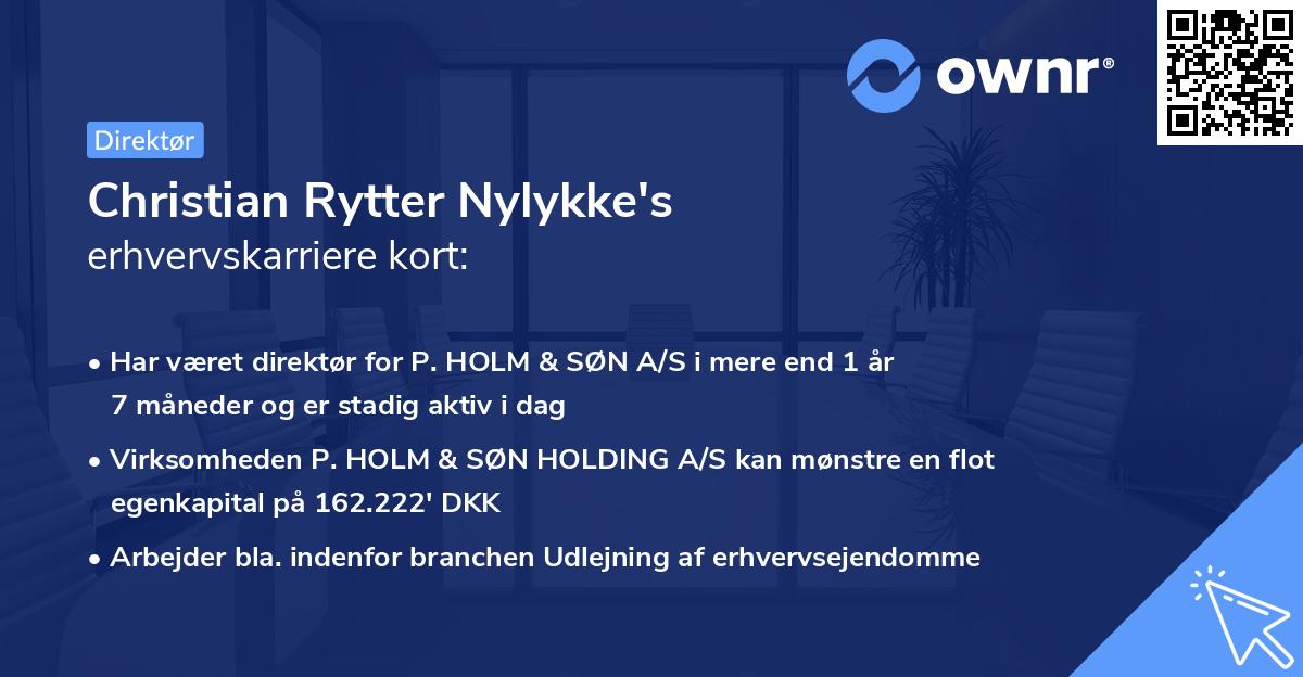 Christian Rytter Nylykke's erhvervskarriere kort