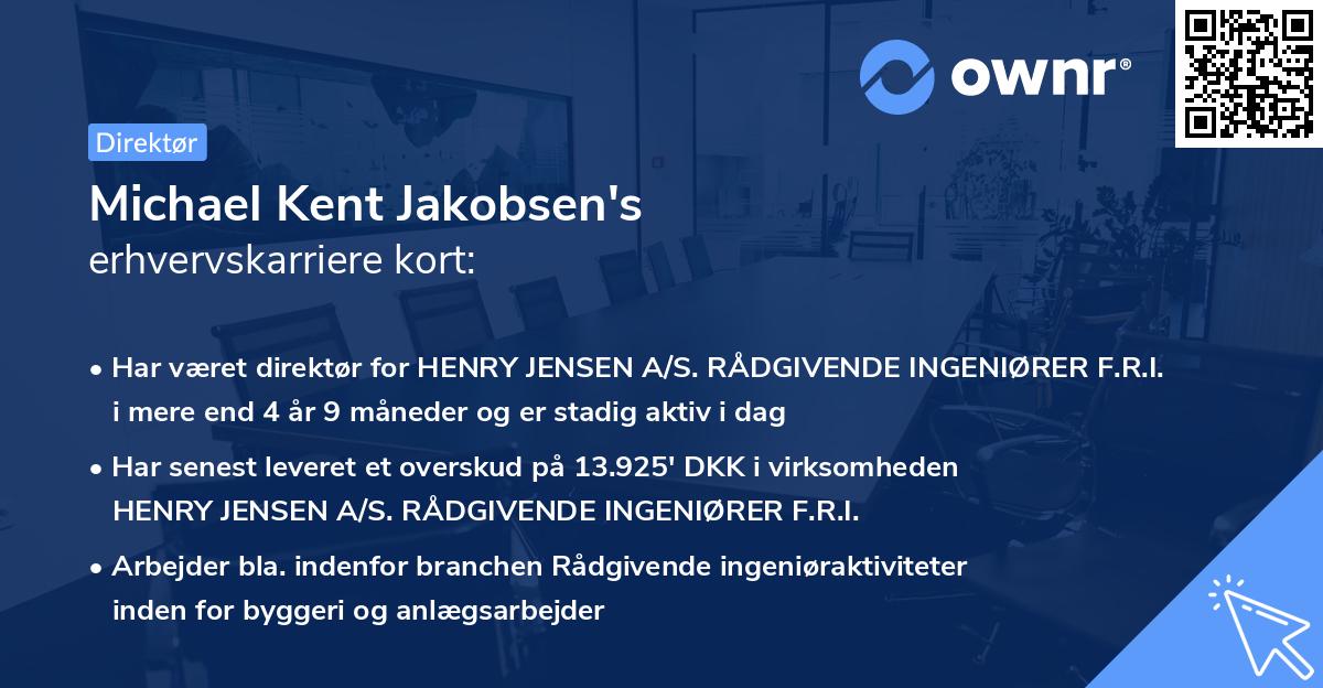 Michael Kent Jakobsen's erhvervskarriere kort