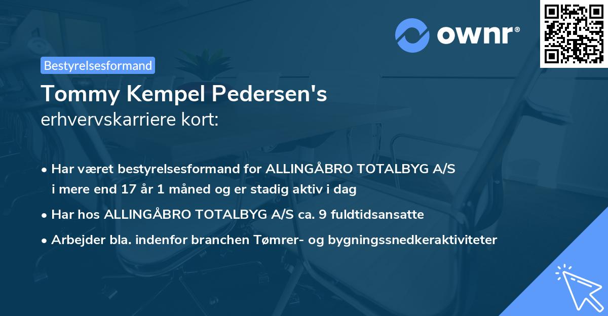 Tommy Kempel Pedersen's erhvervskarriere kort