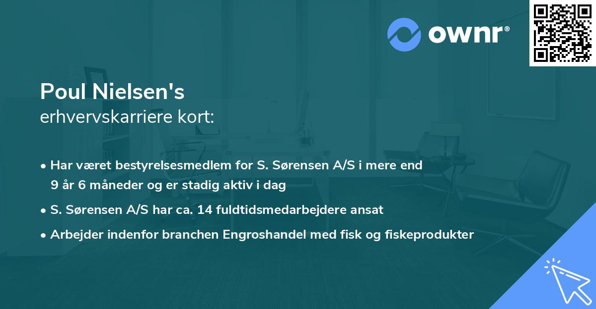 Poul Nielsen's erhvervskarriere kort