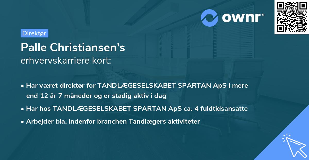 Palle Christiansen's erhvervskarriere kort