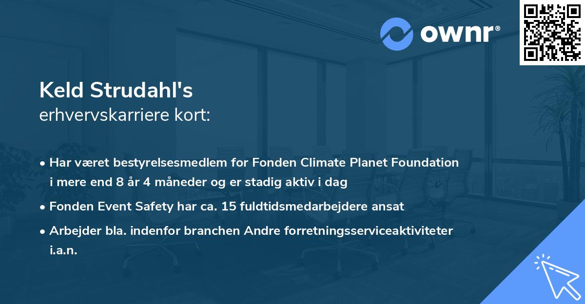 Keld Strudahl's erhvervskarriere kort