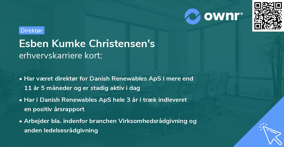 Esben Kumke Christensen's erhvervskarriere kort