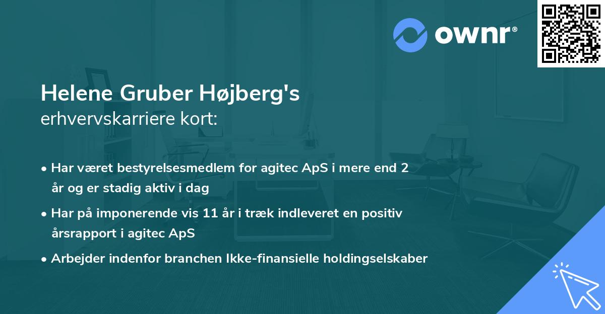 Helene Gruber Højberg's erhvervskarriere kort