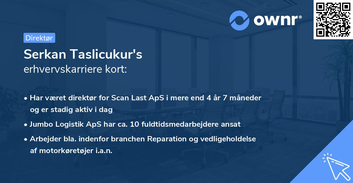 Serkan Taslicukur's erhvervskarriere kort