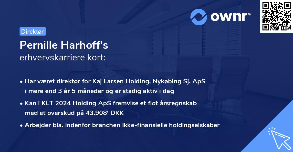 Pernille Harhoff's erhvervskarriere kort