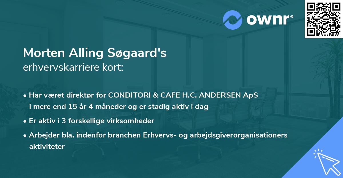 Morten Alling Søgaard's erhvervskarriere kort