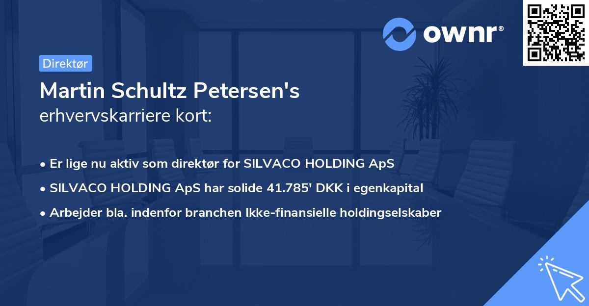 Martin Schultz Petersen's erhvervskarriere kort