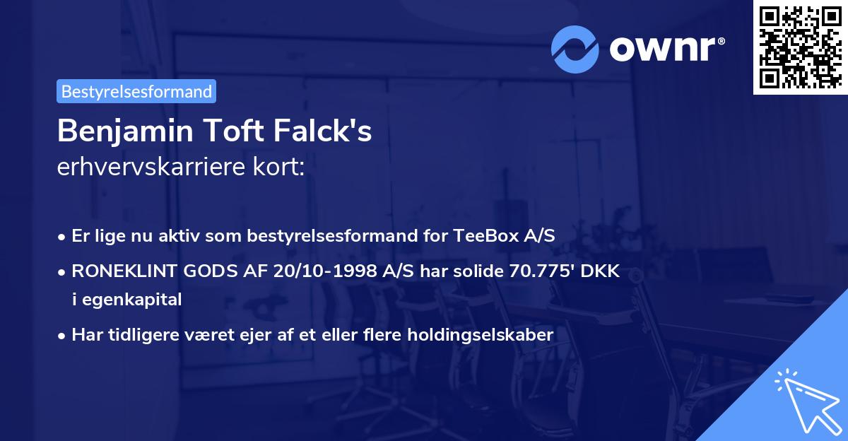 Benjamin Toft Falck's erhvervskarriere kort