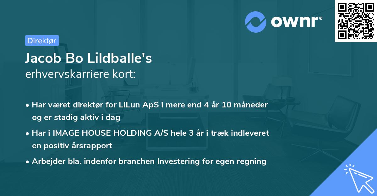 Jacob Bo Lildballe's erhvervskarriere kort