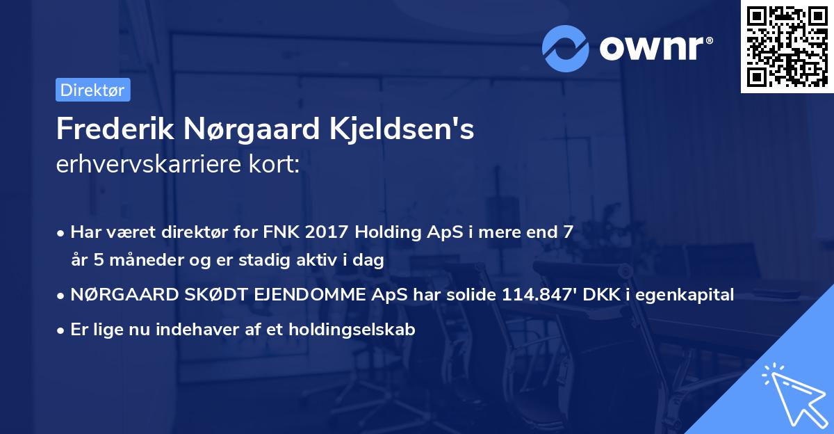 Frederik Nørgaard Kjeldsen's erhvervskarriere kort