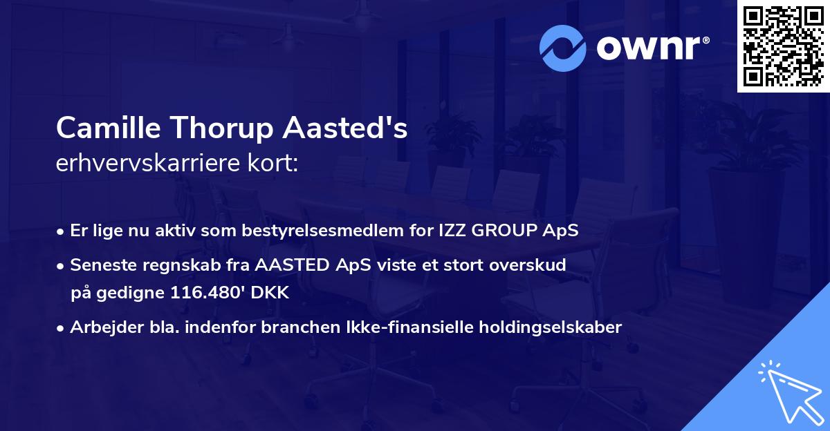 Camille Thorup Aasted's erhvervskarriere kort