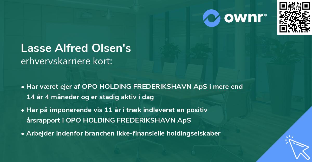 Lasse Alfred Olsen's erhvervskarriere kort