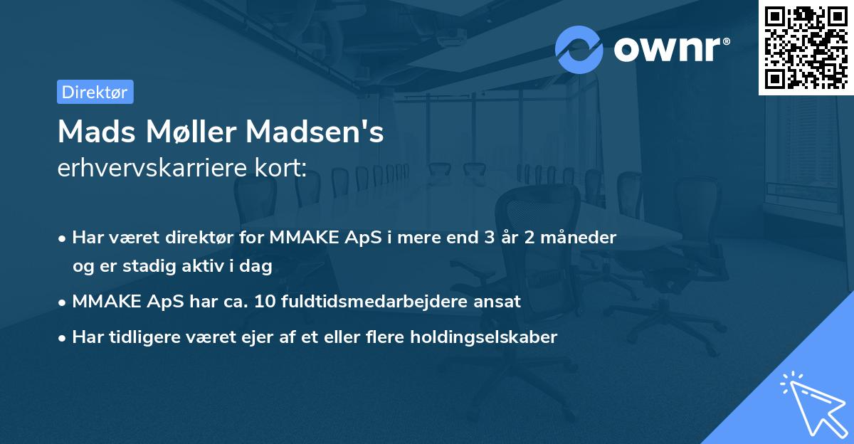 Mads Møller Madsen's erhvervskarriere kort