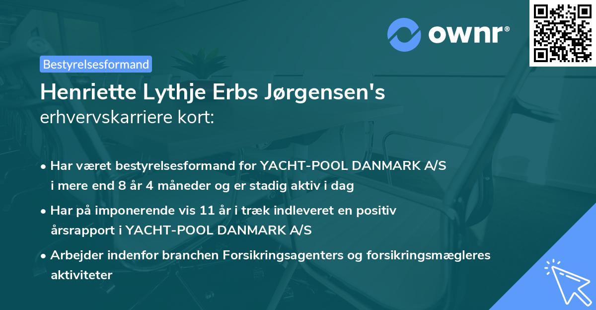 Henriette Lythje Erbs Jørgensen's erhvervskarriere kort