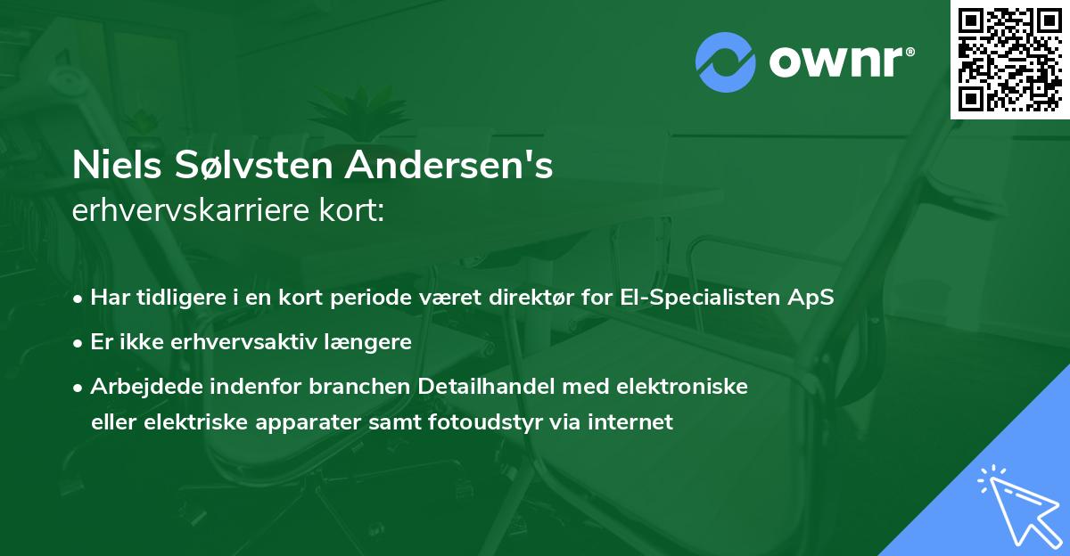 Niels Sølvsten Andersen's erhvervskarriere kort