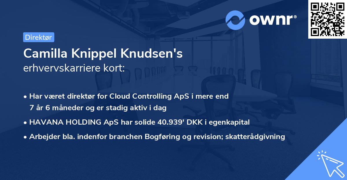 Camilla Knippel Knudsen's erhvervskarriere kort