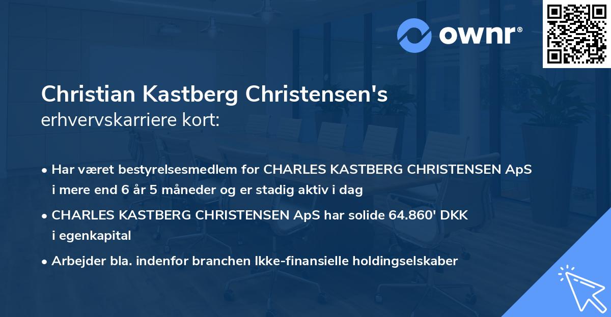 Christian Kastberg Christensen's erhvervskarriere kort