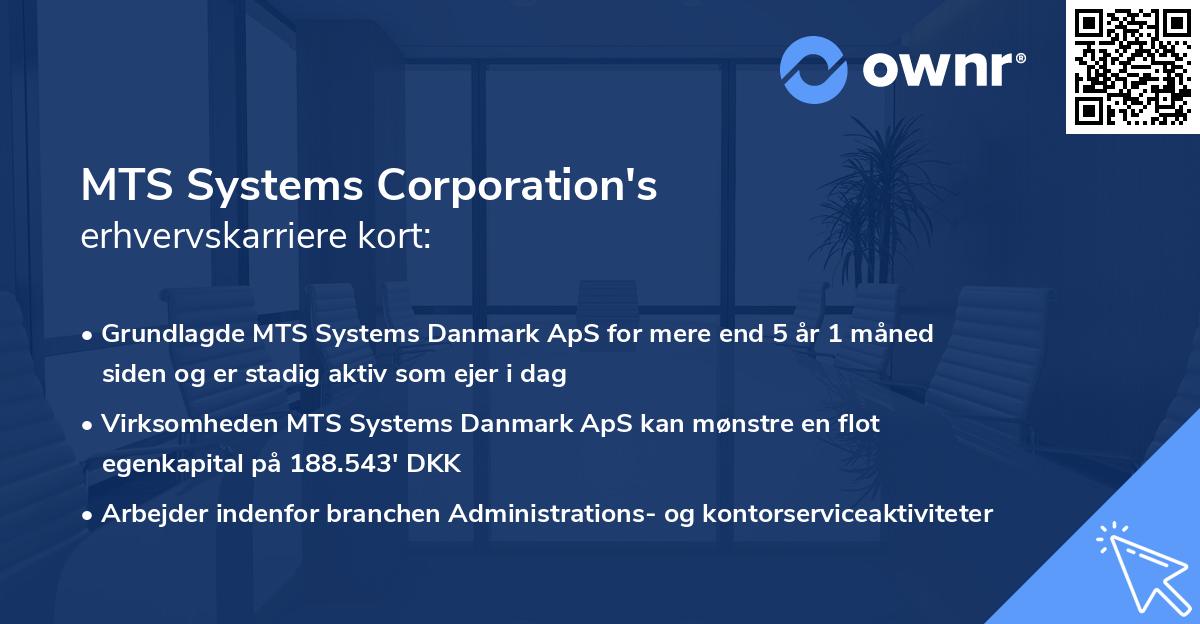 MTS Systems Corporation's erhvervskarriere kort