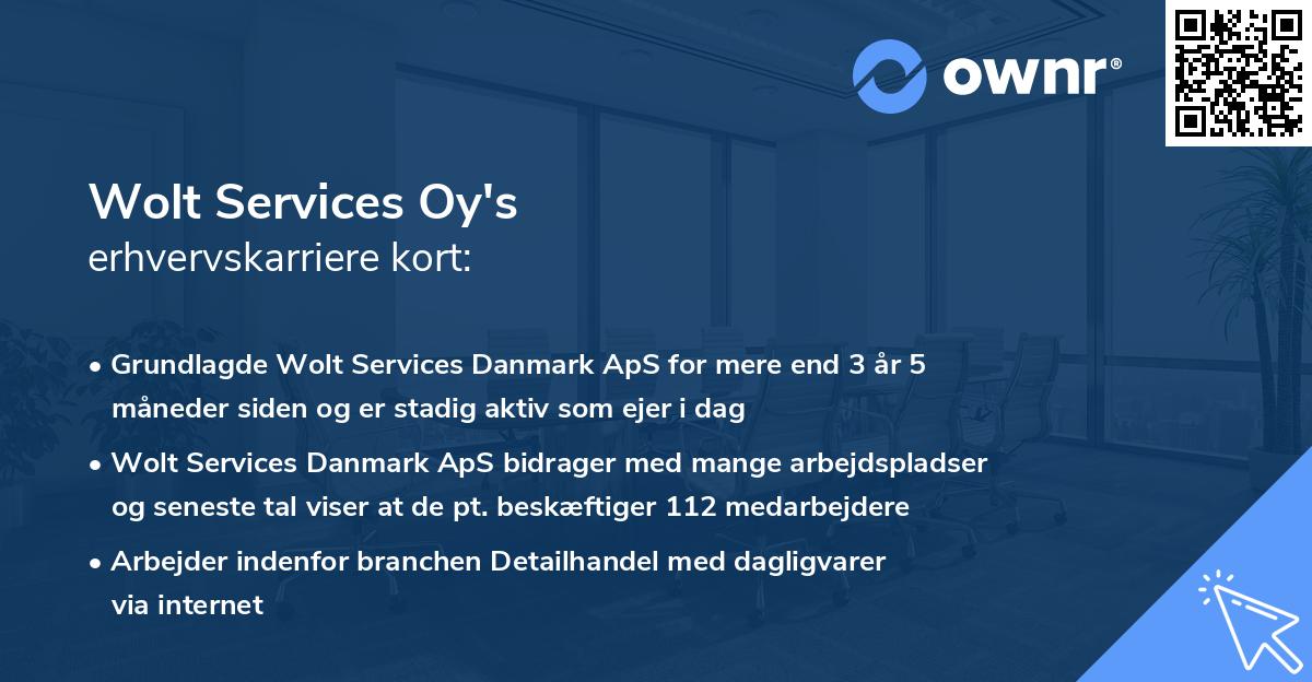 Wolt Services Oy's erhvervskarriere kort