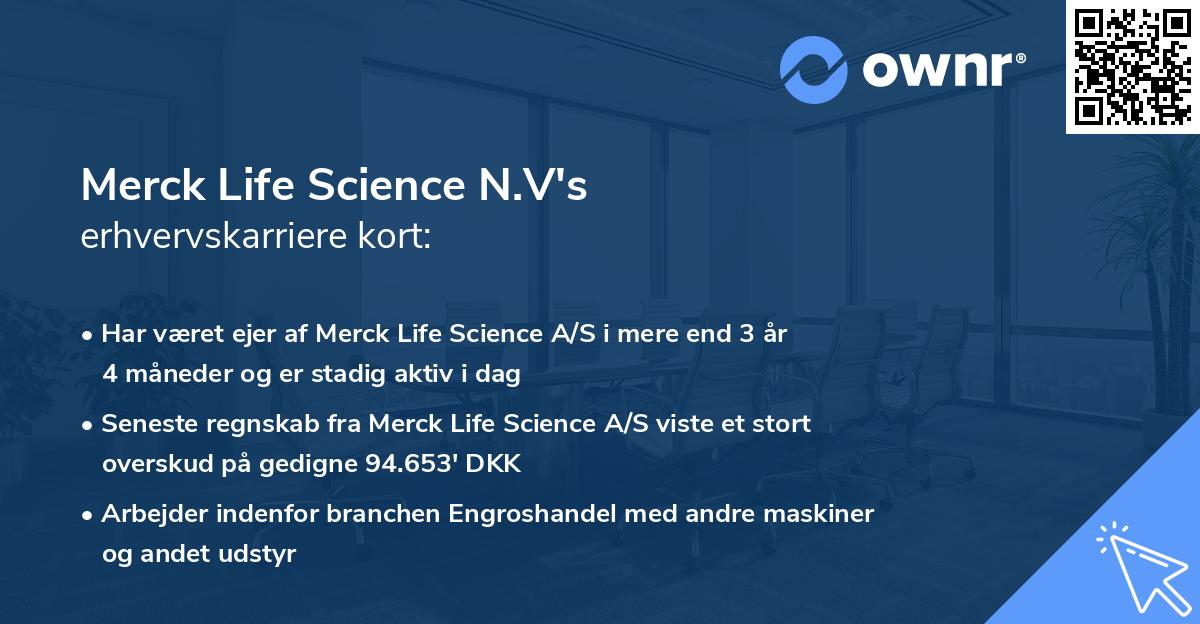 Merck Life Science N.V's erhvervskarriere kort