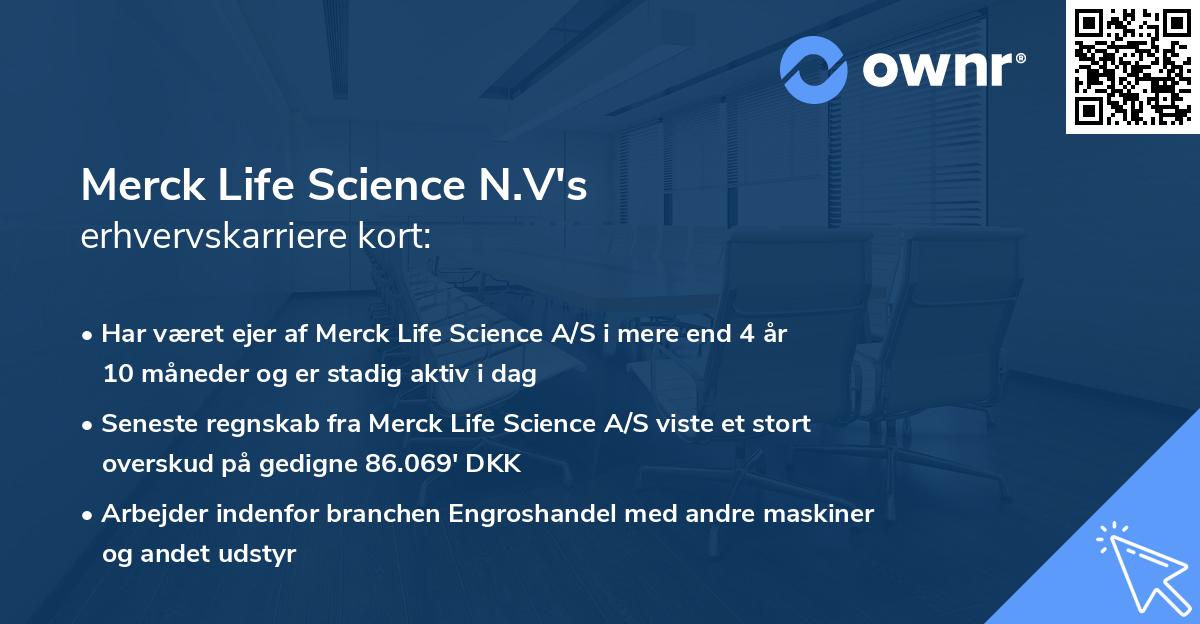 Merck Life Science N.V's erhvervskarriere kort