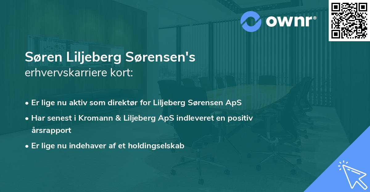 Søren Liljeberg Sørensen's erhvervskarriere kort