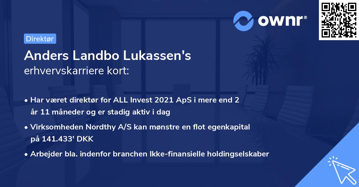 Anders Landbo Lukassen's erhvervskarriere kort