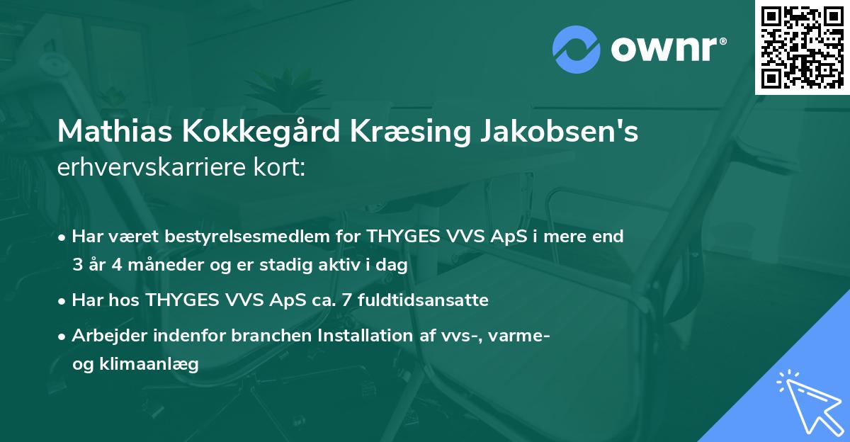 Mathias Kokkegård Kræsing Jakobsen's erhvervskarriere kort