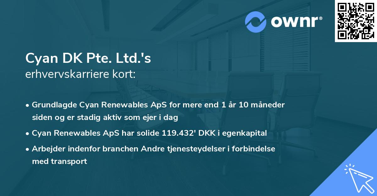 Cyan DK Pte. Ltd.'s erhvervskarriere kort