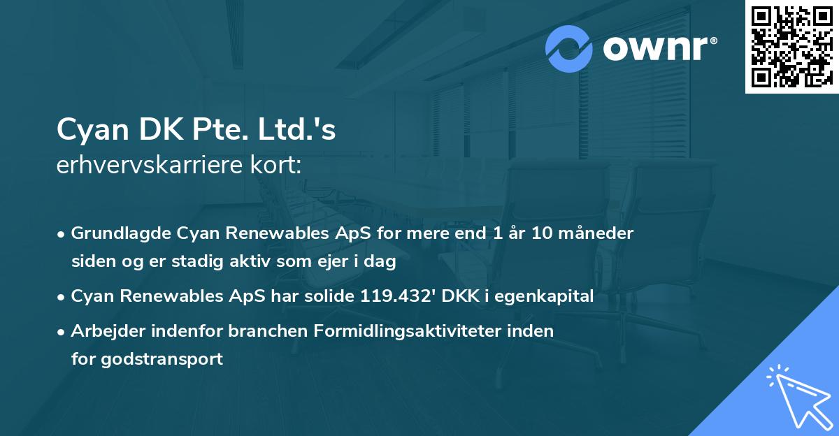 Cyan DK Pte. Ltd.'s erhvervskarriere kort