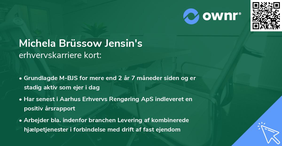 Michela Brüssow Jensin's erhvervskarriere kort