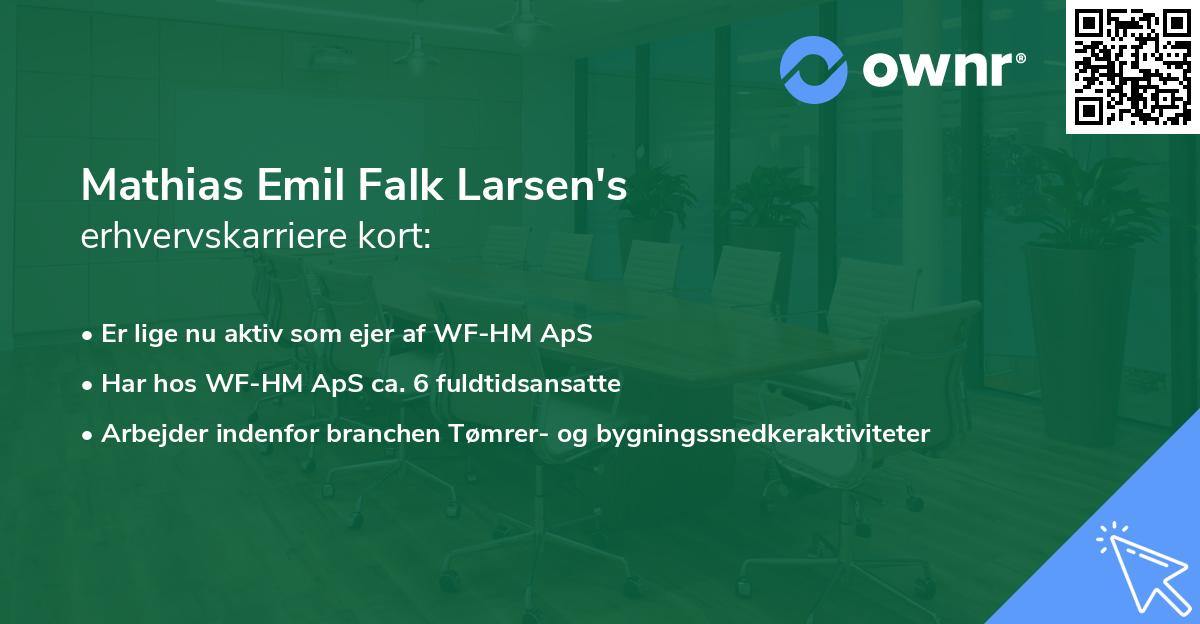 Mathias Emil Falk Larsen's erhvervskarriere kort