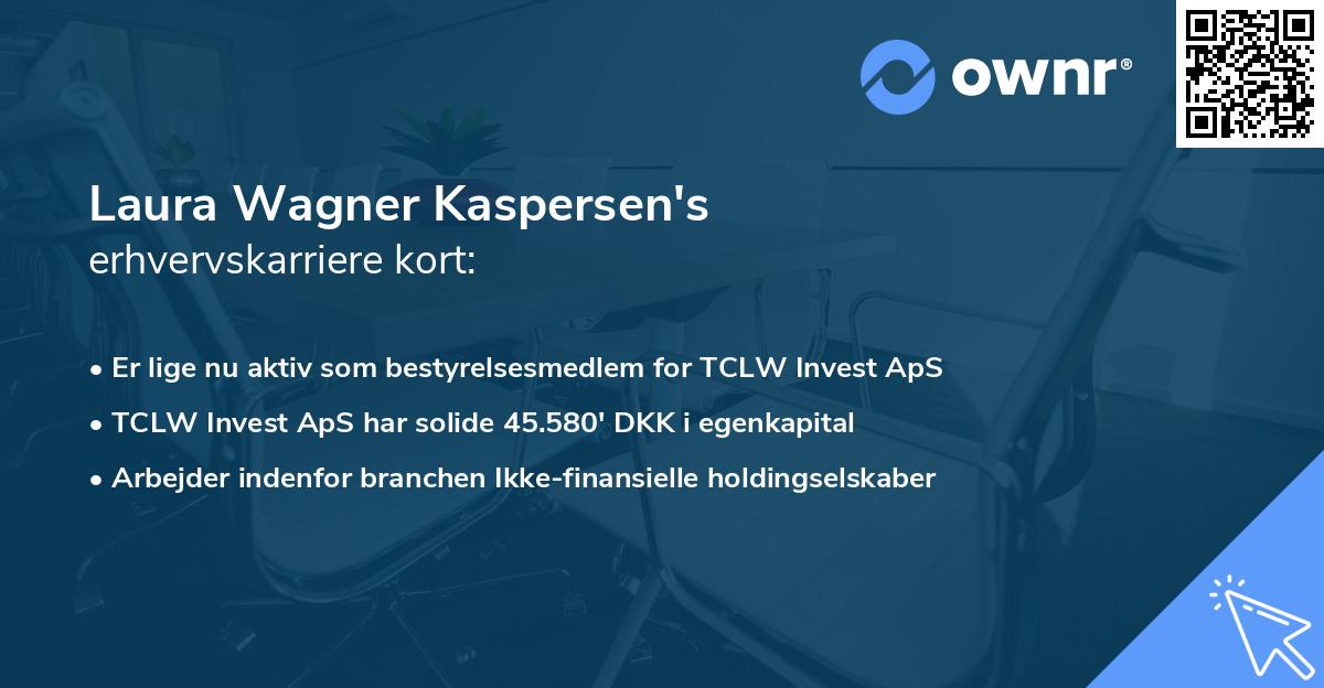 Laura Wagner Kaspersen's erhvervskarriere kort