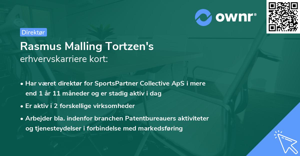 Rasmus Malling Tortzen's erhvervskarriere kort