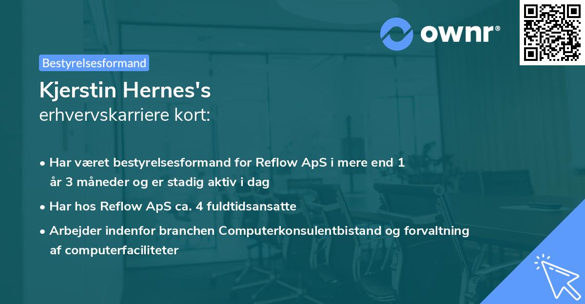 Kjerstin Hernes's erhvervskarriere kort